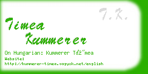 timea kummerer business card